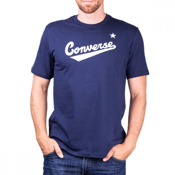 t shirt marine homme converse center front